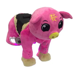 HI electric ride on animal toy plush animal amusement park ride on toy coin operated horse ride