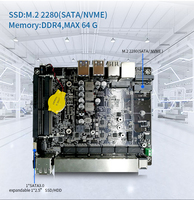Mini PC Industrial sin Ventilador de Aluminio con Intel I7-10810U, 6 LAN, RAID, TPM 2.0, Watchdog, -20~50 ° C VPN Firewall Embedded Network Gateway