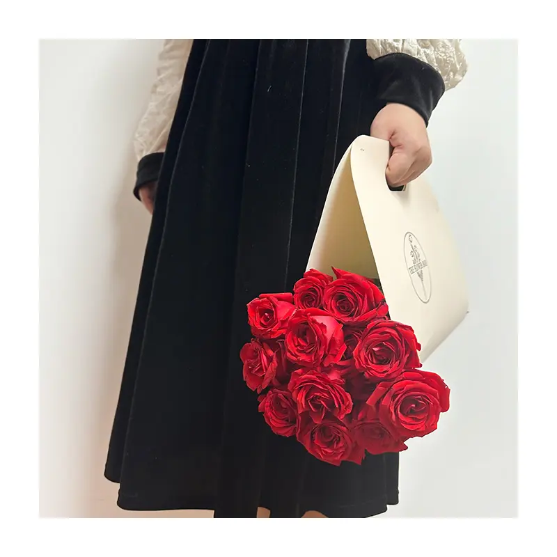 2024 New Design Kraft News Paper Style Flower Sleeves For Single Rose