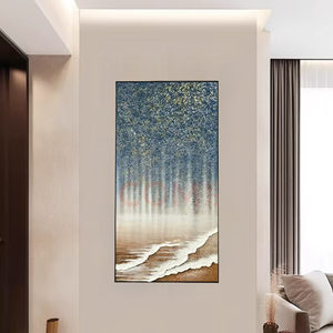 Kết cấu ba chiều vẽ tay, bầu trời đầy sao và tranh sơn dầu biển - Product Image 3