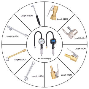 Pistolet de gonflage de pneus de voiture en métal haute précision 0-255 psi avec écran LED rétroéclairé et manomètre numérique - Product Image 4