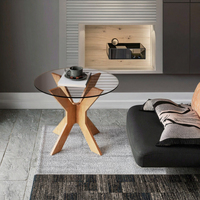 Table basse en bois massif moderne et écologique, design minimaliste, durable, facile à nettoyer, meubles de salon pour salons