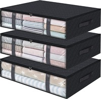 Fenêtre transparente vêtements placard oreiller couvertures couette organisateur boîte 6 Pack vêtements sous lit Oxford literie feuille sacs de rangement étui