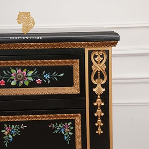 Sang trọng Châu Âu cổ điển phòng khách Tủ khắc ngăn kéo vẽ tay Giày cabine gỗ ngực sideboards tủ trưng bày - Product Image 5