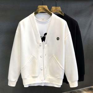 Venta de fábrica Cesium hombres primavera otoño chaqueta cárdigan gruesa de un solo pecho moda nueva Casual manga larga cuello en V - Product Image 4