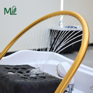 Bac à shampoing de salon avec repose-pieds réglable, circulation d'eau, <span class=keywords><strong>panneau</strong></span> de commande anglais, conduites d'eau chaude/froide, pour coiffure au chevet du lit - Product Image 2