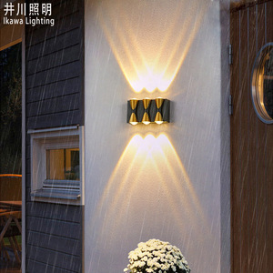 Lámpara de Pared Exterior Moderna Impermeable Ikawa Lighting con 8 LED, Montaje Superficial para Jardín y Patio - Product Image 1