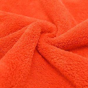 Serviette de lavage de voiture en microfibre 600g, épaisse, absorbante, couleur orange unie, sur mesure pour voiture - Product Image 1
