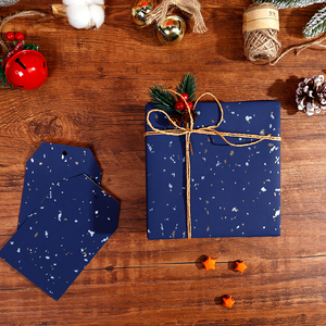 Wholesale 80g Stars Floating with <b>Gold</b> and Silver Kraft <b>Paper</b> Tissue 43*300cm Gift Luxury Custom Packaging <b>Wrapping</b> <b>Paper</b> Roll - Product Image 1