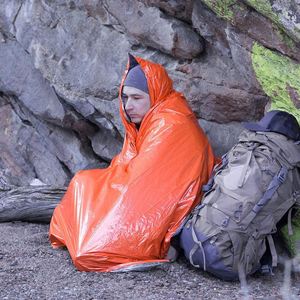 Poncho de Pluie Isotherme Réfléchissant en Aluminium Mylar pour Garder au Chaud, 100x120cm, <1L - Product Image 4