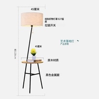 Lámpara de Pie LED Moderna con Base de Madera de 3 Patas, Diseño de Esquina, Construcción de Madera, Control Táctil, Regulable, Luz Blanca Cálida de 3500K