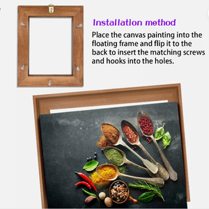 Cornice in Legno Ecologica Personalizzabile Classica Fluttuante Fai-da-Te <span class=keywords><strong>per</strong></span> Dipinti su Tela 8x10 11x14 <span class=keywords><strong>con</strong></span> <span class=keywords><strong>Vetro</strong></span> - Product Image 6