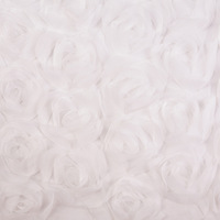 Tissu en maille tricotée 3D en mousseline 100 % polyester brodé pour robes de mariée, vêtements pour femmes, accessoires pour filles et sacs - Léger