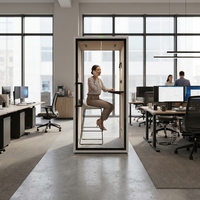 Cabines Acoustiques de Bureau Classe A – Cabine de Travail Insonorisée Silencieuse, Installation Facile, Durable, Type Cabine Téléphonique pour Espaces Ouverts