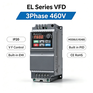Convertidor de frecuencia de la serie EL completamente nuevo, trifásico, 460 V, IP20, control PID integrado, accionamiento de motor MODBUS RS485 para bomba de agua - Product Image 1