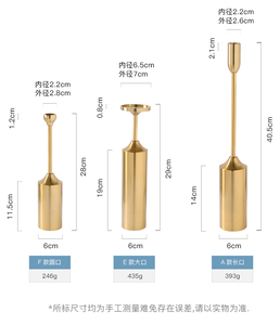 6pcs One Set Plating <strong>Gold</strong> <strong>Candle</strong> Holder Decorative Table Centerpiece Modern <strong>Candle</strong> <strong>Stick</strong> for Decoration - Product Image 5