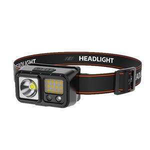 Lampe frontale de camping LED rechargeable avec capteur, étanche IP44, lumière rouge, batterie lithium-ion et intensité réglable - Product Image 5