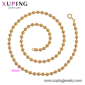<span class=keywords><strong>Collana</strong></span> <span class=keywords><strong>Rosario</strong></span> in Stile Dubai con Catene Dorate, Gioielleria <span class=keywords><strong>di</strong></span> Moda Xuping 46303 - Product Image 2