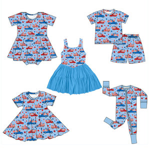 Robe personnalisable pour bébé fille, imprimé drapeau américain, design nœud patriotique 4 juillet, robe pour tout-petit, robes tourbillon personnalisées pour nourrisson - Product Image 4