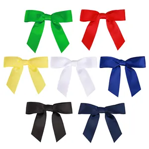 Günstige Geschenk Custom Tie Pre Made Pretied mit selbst klebenden Rücken Mini Ribbon Bow Adhesive