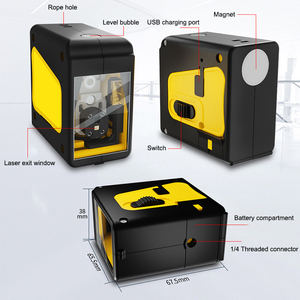Luz infrarroja verde y roja de alta precisión, miniláser portátil de 2 líneas, autonivelante, 360, multifunción, bricolaje, USB - Product Image 3