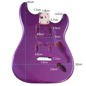ALDER Elektrische Gitaar Body 3-delige Verbinding Gelakte Afwerking Beginner 6-snarige SSS Single Coil Pickups Volwassen Formaat - Product Image 5