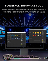 Fifine Ampligame D6 RGB Studio Controller 15 touches LCD programmables PC Console de jeu Contrôleur de flux Clavier personnalisable