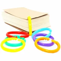 Cubierta de PU para anillos redondos, disco de plástico para encuadernación de libros, discos de encuadernación para cuadernos DIY