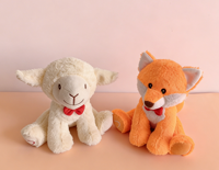 Cadeau de la Saint-Valentin, peluches personnalisées, animaux en peluche, poupée, arctique, mignon, réaliste, renard fennec, peluche douce, jouet en peluche rouge