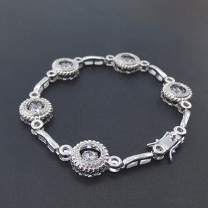 Vòng Tay Kim Cương Nhảy Múa Trơn Màu Bạc Sterling 925 - Product Image 6