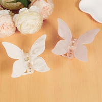 Pince à cheveux motif papillon magnifique, polyvalente, faite à la main, avec logo personnalisé, pour chignons arrière, accessoire capillaire pour femme