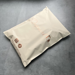 Wholesale Matte Peach Poly Mailers Custom Logo Rose Gold Print Mailing Bags Self‑Seal Poly Shipping Envelopes For Small Business - Product Image 6