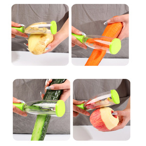 Pelador de Frutas y Verduras Multifuncional con Contenedor de Residuos, Accesorios de Cocina, Gadgets de Cocina, Cuchillo de Pelar con Almacenamiento Creativo - Product Image 2