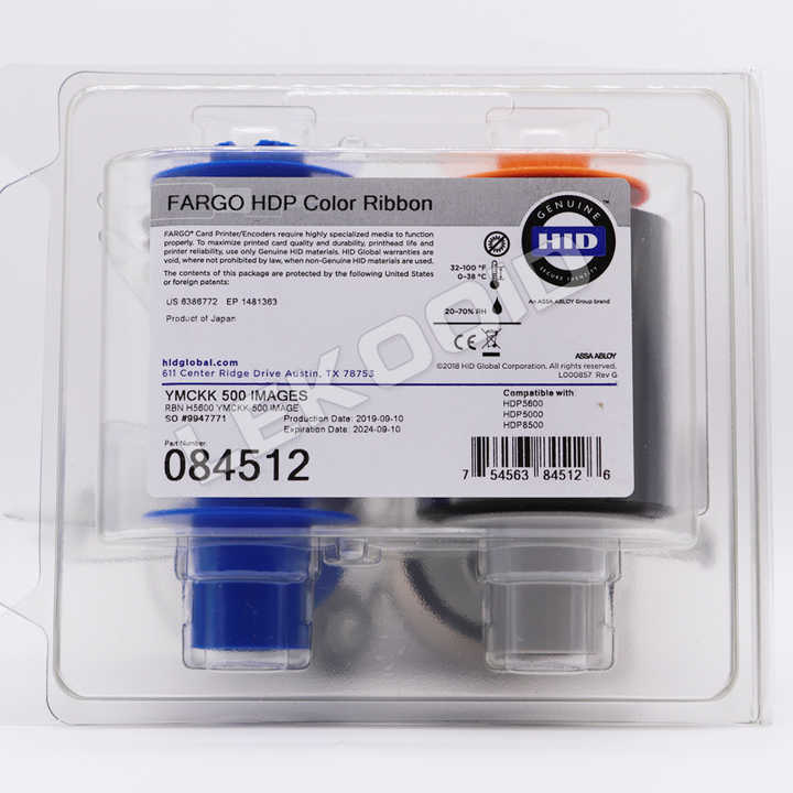 HID Fargo HDP5600 YMCKK Ribbon - 500 Images per Roll