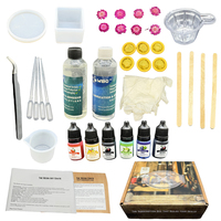 Kit de Résine Époxy pour Débutants avec Paillettes, Fleurs Séchées et Accessoires pour la Fabrication de Bijoux, Décorations, Art de la Table en Résine, Kit DIY