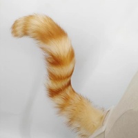 Queue de renard en fourrure pour cosplay avec ceinture réglable, accessoire de costume Kawaii