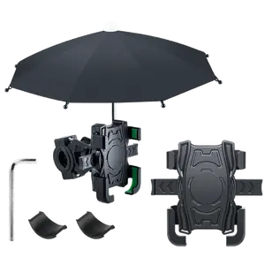 Preço de fábrica com guarda-chuva celular titular motocicleta Espelho Retrovisor telefone montar à prova de choque bicicleta Handlebar suporte do telefone