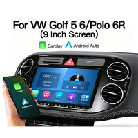 Radio Stereo Mobil Android 9" IPS untuk VW, Android Auto Wireless CarPlay, WiFi Terintegrasi, MP3, USB, Layar Sentuh