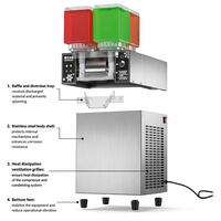 Nouvelle machine à glace en flocons à quatre bacs pour la restauration commerciale de glaces molles et de slushies