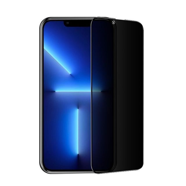 2-Pack Compatible for 13/14/15/16/17 Pro Max 3D Anti-Peeping 9H Hardness Anti-Shock HD Tempered Glass Screen Mobile Phone