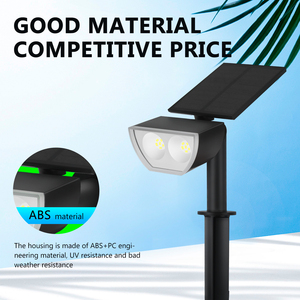 Lumière solaire extérieure de paysage <span class=keywords><strong>d</strong></span>'ABS imperméable <span class=keywords><strong>d</strong></span>'IP65 avec le mur et le sol insérés pour le projecteur solaire fendu de mur de pelouse de jardin - Product Image 6