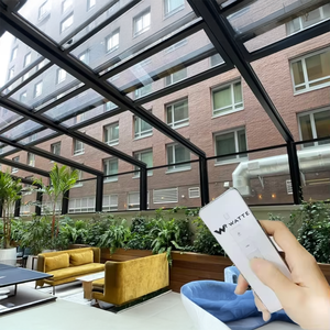 <span class=keywords><strong>Toit</strong></span> <span class=keywords><strong>ouvrant</strong></span> en verre rétractable motorisé électrique personnalisé, auvent, auvent coulissant en alliage d'aluminium, pare-soleil, <span class=keywords><strong>toit</strong></span> <span class=keywords><strong>ouvrant</strong></span> - Product Image 1