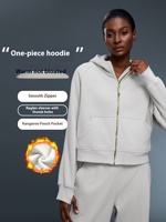 Sweat à capuche léger et respirant pour femme, coupe-vent, doublé polaire, cardigan, pull, automne-hiver, simple, polyvalent, sport