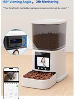 Distributeur automatique de nourriture pour animaux de compagnie intelligent Wifi AOJI avec caméra, interaction vidéo à distance, contrôle par application, appel vocal