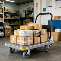 Chariot de transport pliable robuste à quatre roues pour hôtel, capacité 1000 kg, équipement de banquet OEM