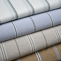 Tissu en coton en stock du fabricant, tissu à rayures teint en fil haute torsion de style japonais, chemise de mode japonaise et coréenne et
