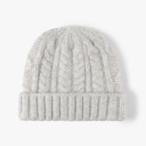 High Quality Custom 100% Wool Gray <b>Beanie</b> <b>Hats</b> in Bulk Soft Winter Warm Knitted <b>Hat</b> Thick Woman <b>Beanies</b> Vintage - Product Image 6