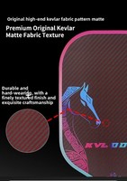 Raquette de Pickleball Transfrontalière He Yuan en Fibre de Kevlar Modèle Warhorse, Tissu Aramide Kevlar, Noyau EPP Pressé à Chaud, Épaisseur 16mm, 225-235g