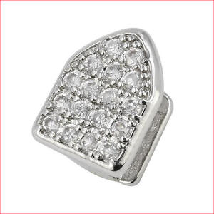 Blues 18K Plaqué <span class=keywords><strong>Or</strong></span> Unique Grillz Glacé CZ Cubique Zircone Dents Supérieures Bling <span class=keywords><strong>Dent</strong></span> Grillz pour <span class=keywords><strong>Rappeur</strong></span> Corps Bijoux - Product Image 6