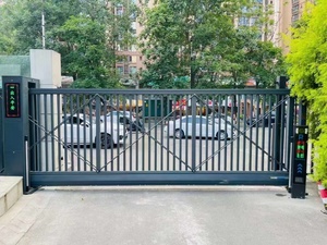 Puertas retráctiles automáticas <span class=keywords><strong>de</strong></span> aluminio <span class=keywords><strong>para</strong></span> escuelas, apartamentos, hoteles, puerta <span class=keywords><strong>de</strong></span> seguridad eléctrica extensible, sistema <span class=keywords><strong>de</strong></span> valla <span class=keywords><strong>de</strong></span> <span class=keywords><strong>Metal</strong></span> <span class=keywords><strong>para</strong></span> exteriores - Product Image 5